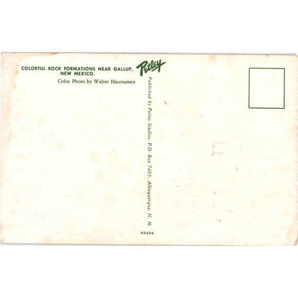 Rock Formations Near Gallup New Mexico Postcard Unposted - Picture 2 of 2